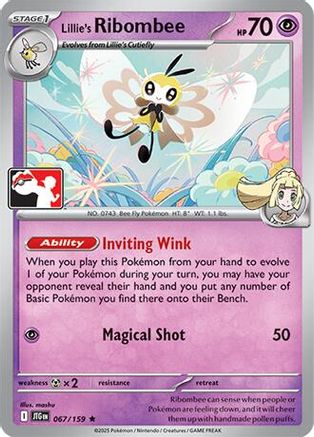 [PKM] Lillie's Ribombee (067/159) [Prize Pack Series Seven]
