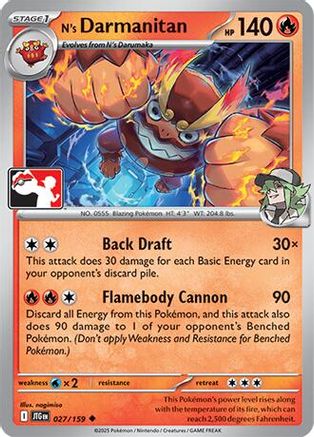 [PKM] N's Darmanitan (027/159) [Prize Pack Series Seven]