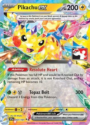 [PKM] Pikachu ex (057/191) [Prize Pack Series Seven]