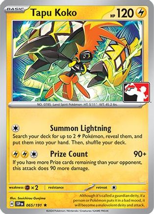 [PKM] Tapu Koko (065/191) [Prize Pack Series Seven]