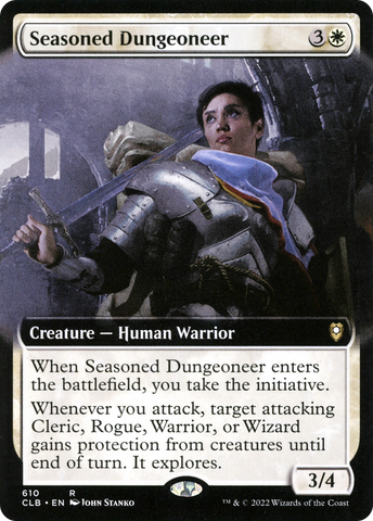 {R} Seasoned Dungeoneer (Extended Art) [Commander Legends: Battle for Baldur's Gate][CLB 610]