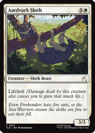 {@@ TLE C} Aardvark Sloth [Avatar: The Last Airbender: Eternal-Legal] [TLE 212]