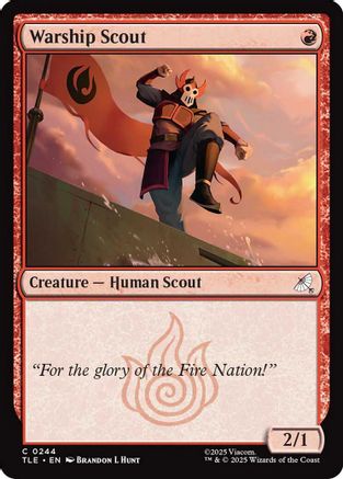 {@@ TLE C} Warship scout [Avatar: The Last Airbender: Eternal-Legal] [TLE 244]