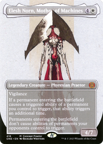 {R} Elesh Norn, Mother of Machines (Borderless Concept Preators) [Phyrexia: All Will Be One][ONE 416]