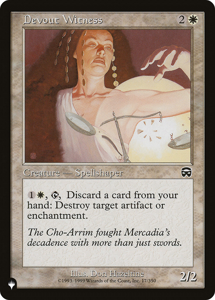 Devout Witness [LIST 17/350]