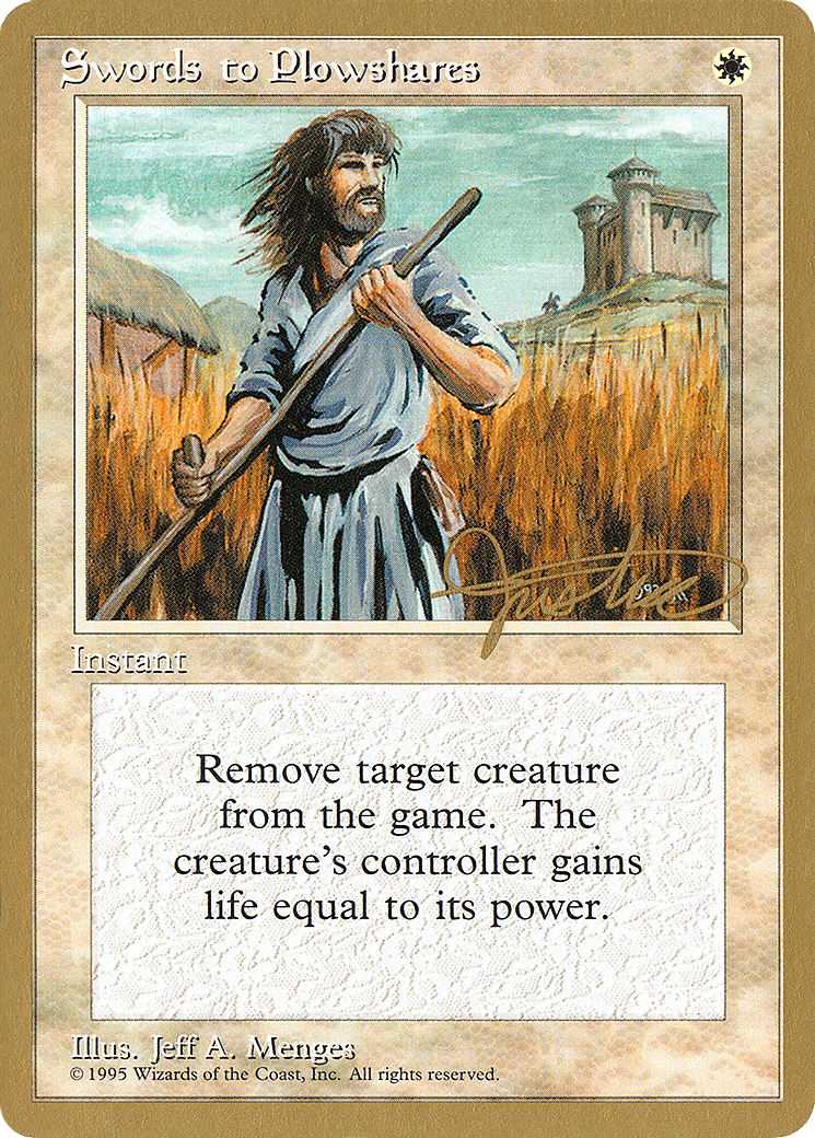 {C} Swords to Plowshares (Mark Justice) [Pro Tour Collector Set][GB PTC MJ52]