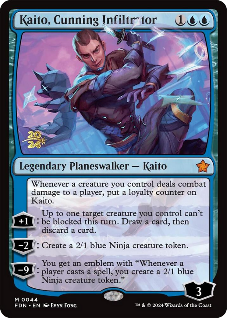 {@C} Kaito, Cunning Infiltrator [Foundations Prerelease Promos][PR FDN 044]