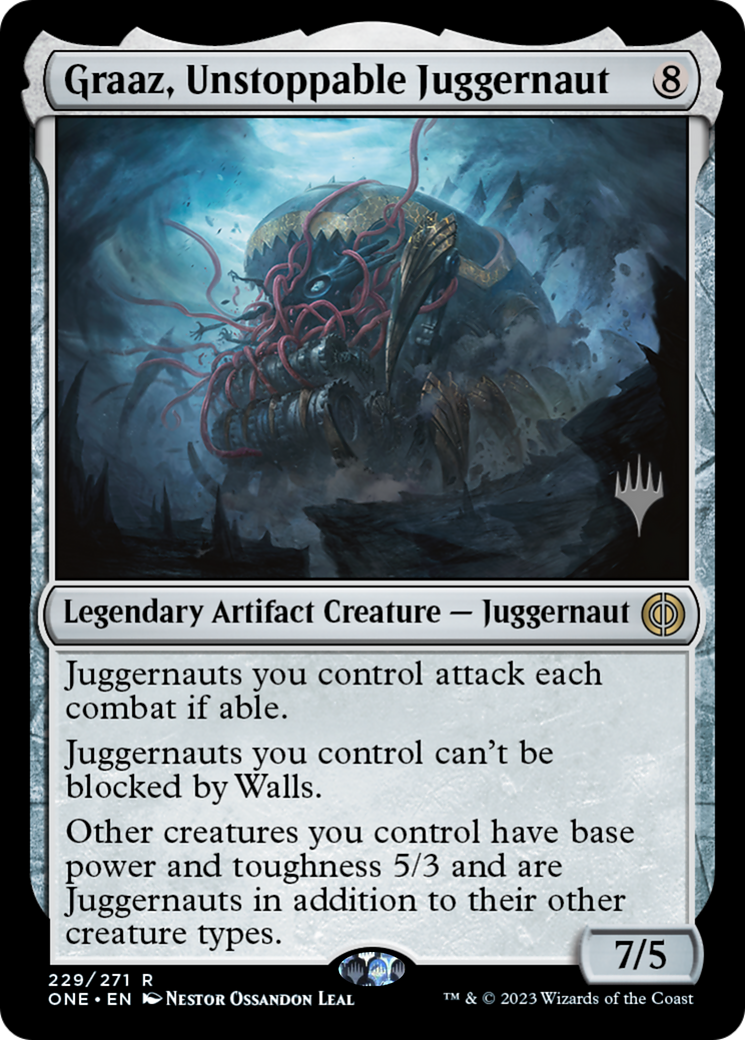 {R} Graaz, Unstoppable Juggernaut (Promo Pack) [Phyrexia: All Will Be One Promos][PP ONE 229]