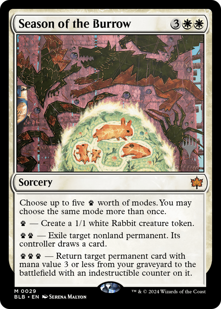 {@R} Season of the Burrow (Promo Pack) [Bloomburrow Promos][PP BLB 029]