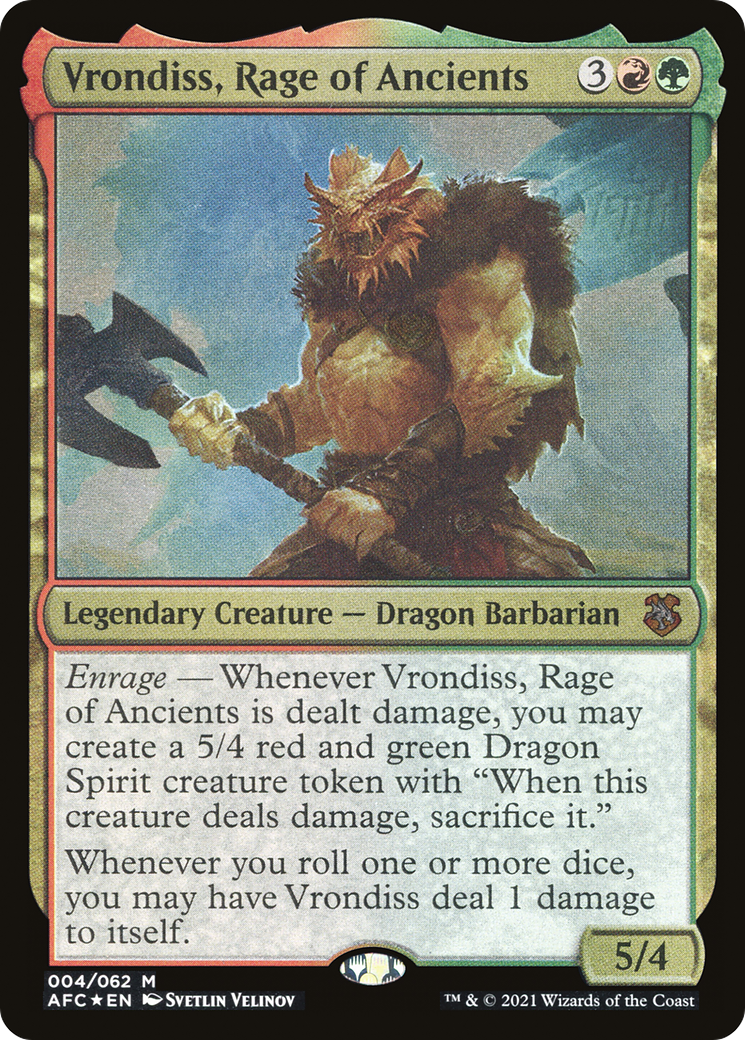{T} Vrondiss, Rage of Ancients (Display Commander) [Dungeons & Dragons: Adventures in the Forgotten Realms Commander][DC AFC 004]