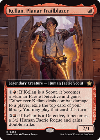 {@R} Kellan, Planar Trailblazer (Extended Art) [Foundations][FDN 466]