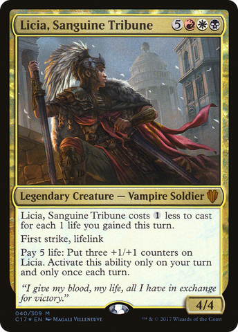 {R} Licia, Sanguine Tribune [Commander 2017][C17 040]