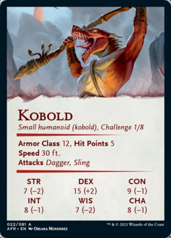 {A} Kobold Art Card (Gold-Stamped Signature) [Dungeons & Dragons: Adventures in the Forgotten Realms Art Series][GS AAFR 022]