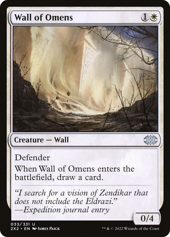 {C} Wall of Omens [Double Masters 2022][2X2 033]