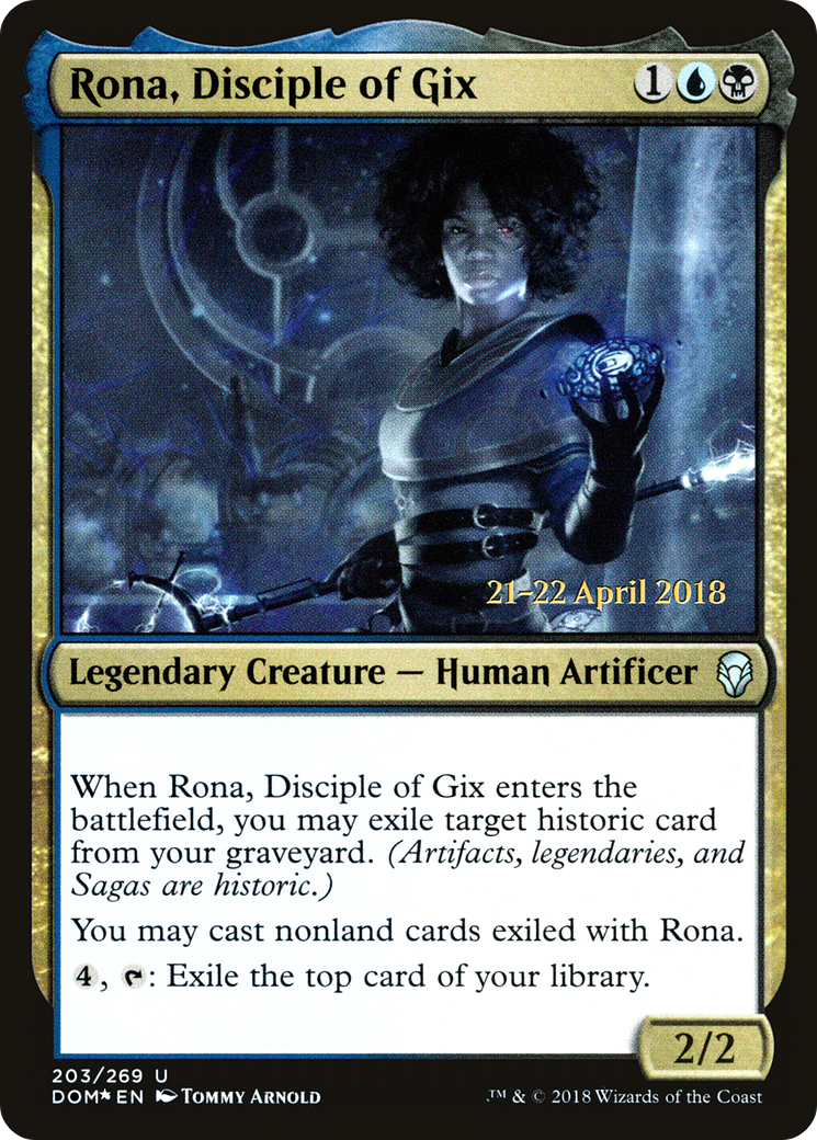 {C} Rona, Disciple of Gix [Dominaria Prerelease Promos][PR DOM 203]