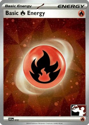 [PKM BE] Basic Fire Energy (010) (Cosmos Holo) [Prize Pack Series Seven]