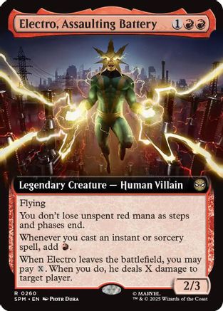 {@@ SPM R} Electro, Assaulting Battery (Extended Art) [Marvel's Spider-Man] [SPM 260]