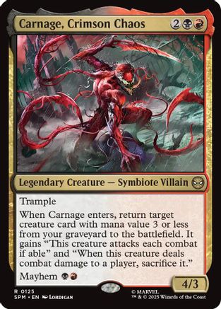 {@@ SPM R} Carnage, Crimson Chaos [Marvel's Spider-Man] [SPM 125]