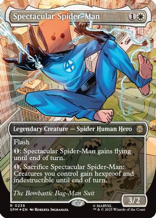 {@@ SPM R} Spectacular Spider-Man (0236) (Borderless) (Textured Foil) [Marvel's Spider-Man] [SPM 236]