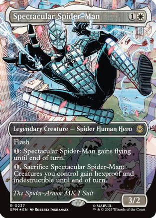 {@@ SPM R} Spectacular Spider-Man (0237) (Borderless) (Textured Foil) [Marvel's Spider-Man] [SPM 237]