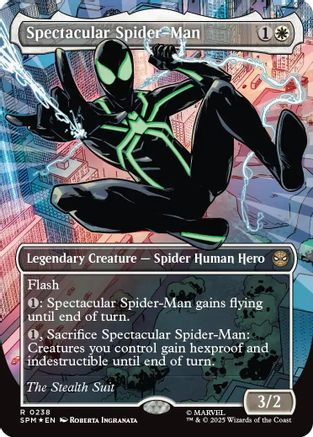 {@@ SPM R} Spectacular Spider-Man (0238) (Borderless) (Textured Foil) [Marvel's Spider-Man] [SPM 238]