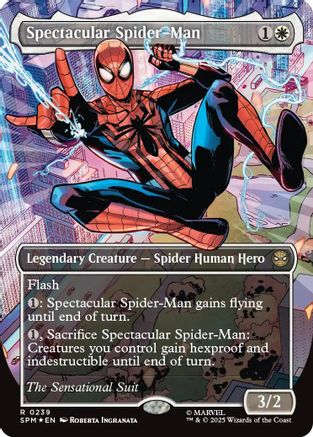 {@@ SPM R} Spectacular Spider-Man (0239) (Borderless) (Textured Foil) [Marvel's Spider-Man] [SPM 239]