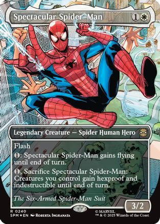 {@@ SPM R} Spectacular Spider-Man (0240) (Borderless) (Textured Foil) [Marvel's Spider-Man] [SPM 240]