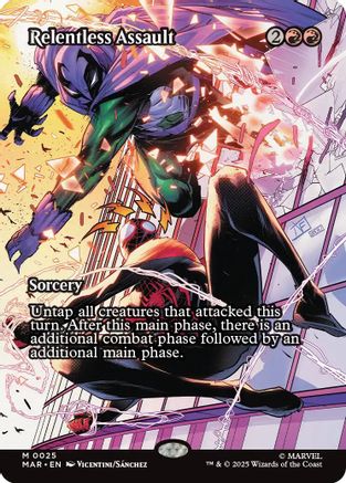 {@@ MAR R} Relentless Assault (Borderless) [Marvel's Spider-Man: Eternal-Legal] [SPE 025]