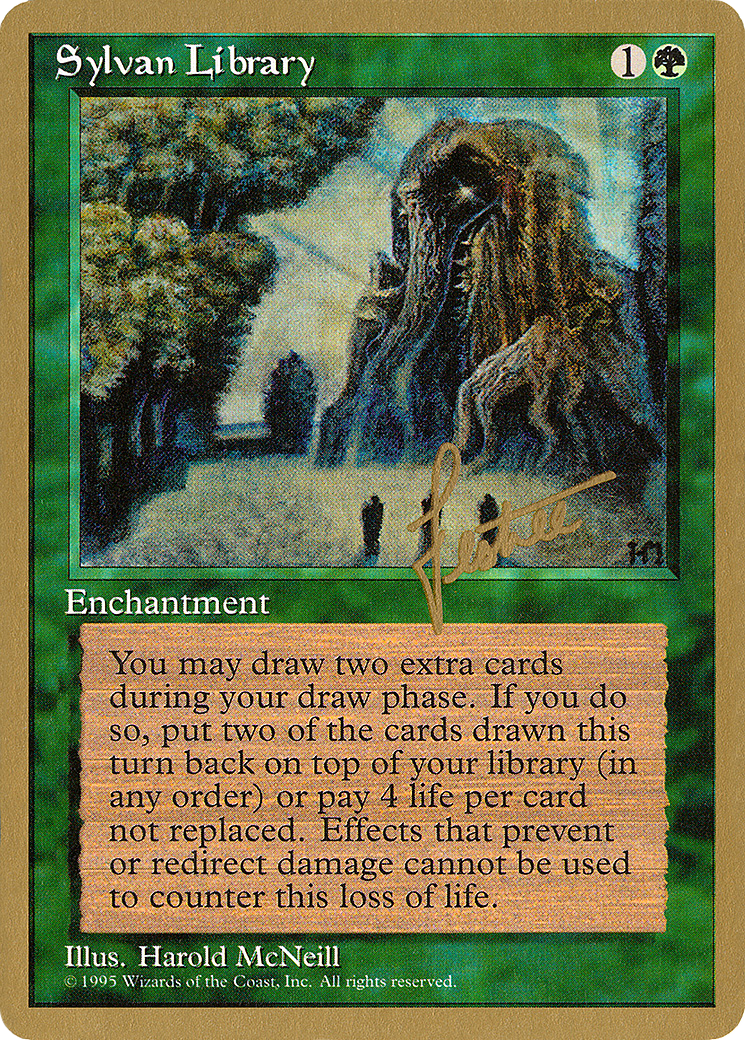 {R} Sylvan Library (Bertrand Lestree) [Pro Tour Collector Set][GB PTC BL273]