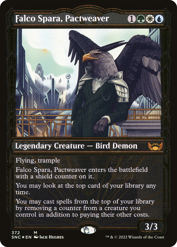 {R} Falco Spara, Pactweaver (Showcase Golden Age Gilded Foil) [Streets of New Capenna][SNC 372]