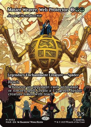{@@ MAR R} Master Weaver, Web Protector - Arasta of the Endless Web (Borderless) [Marvel's Spider-Man: Eternal-Legal] [SPE 032]