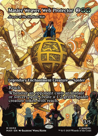{@@ MAR R} Master Weaver, Web Protector - Arasta of the Endless Web (Borderless) [Marvel's Spider-Man: Eternal-Legal] [SPE 032]