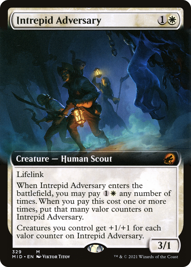 {R} Intrepid Adversary (Extended Art) [Innistrad: Midnight Hunt][MID 329]