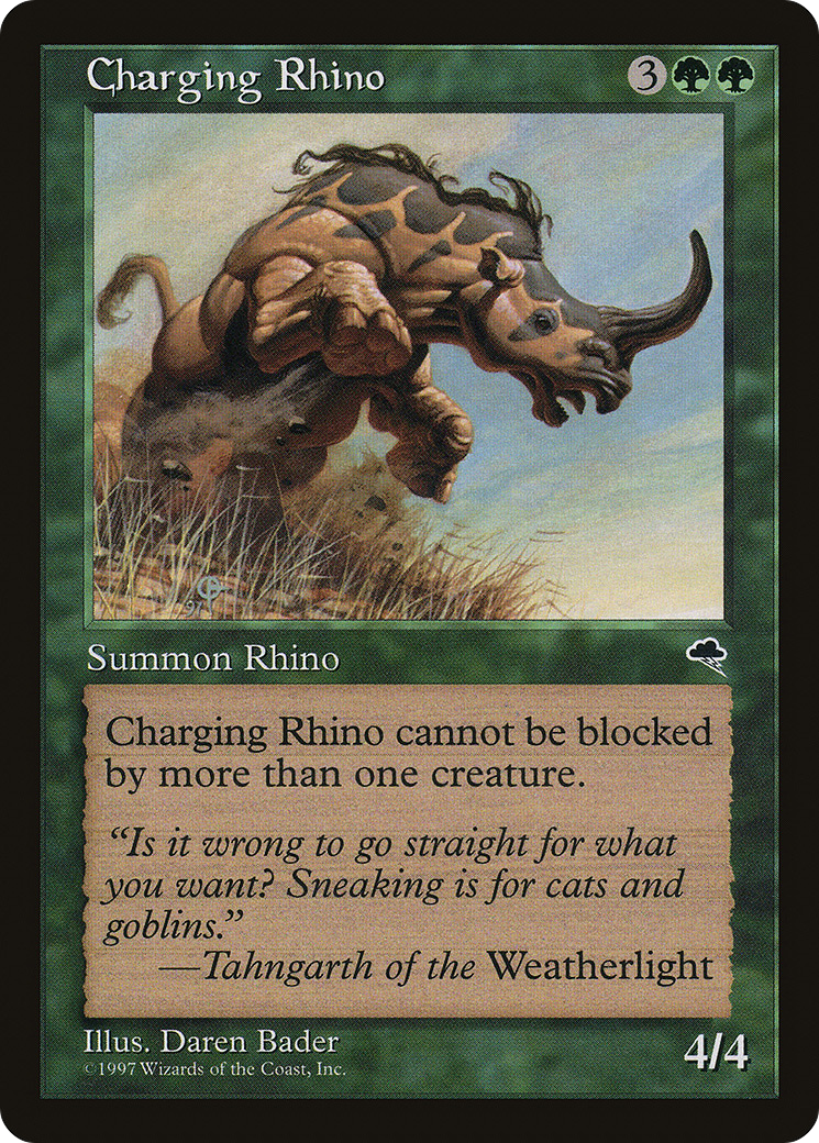 {C} Charging Rhino [Tempest][TMP 218]