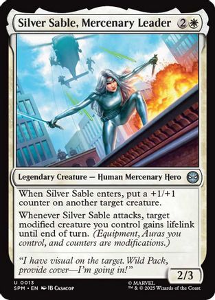 {@@ SPM C} Silver Sable, Mercenary Leader [Marvel's Spider-Man] [SPM 013]