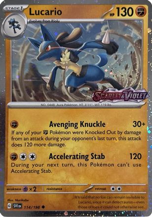 [PKM] Lucario (114/198) (Scarely & Violet Stamp) [Miscellaneous Cards]