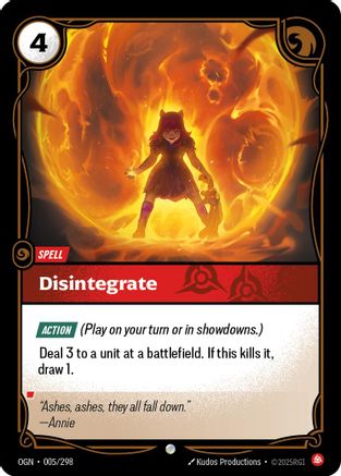 [RFB] Disintegrate (005/298) - Origins