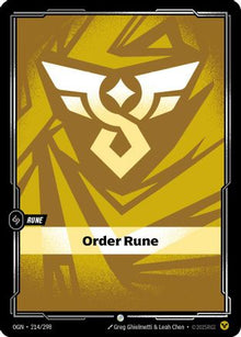 Order Rune (214/298) - Origins