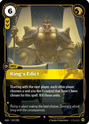 King's Edict (237/298) - Origins