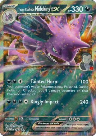 [PKM] Team Rocket's Nidoking ex (217) [Scarlet & Violet: Black Star Promos]