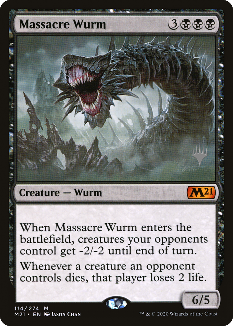 {R} Massacre Wurm (Promo Pack) [Core Set 2021 Promos][PP M21 114]