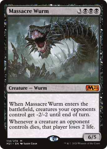 {R} Massacre Wurm (Promo Pack) [Core Set 2021 Promos][PP M21 114]