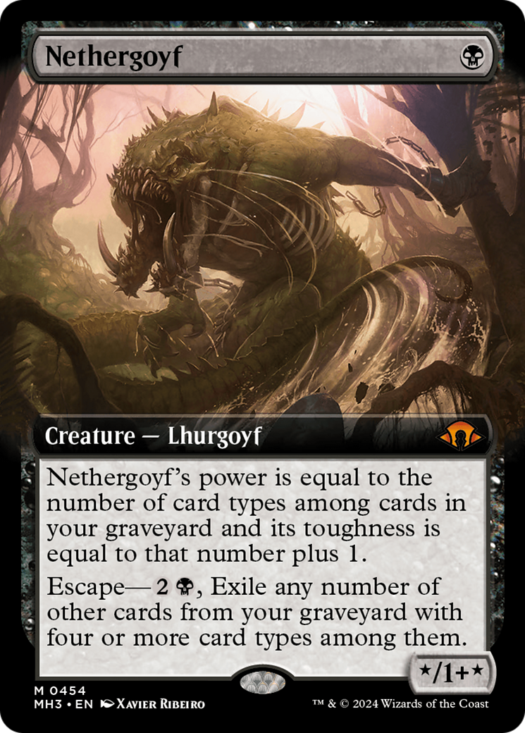 {R} Nethergoyf (Extended Art) [Modern Horizons 3][MH3 454]