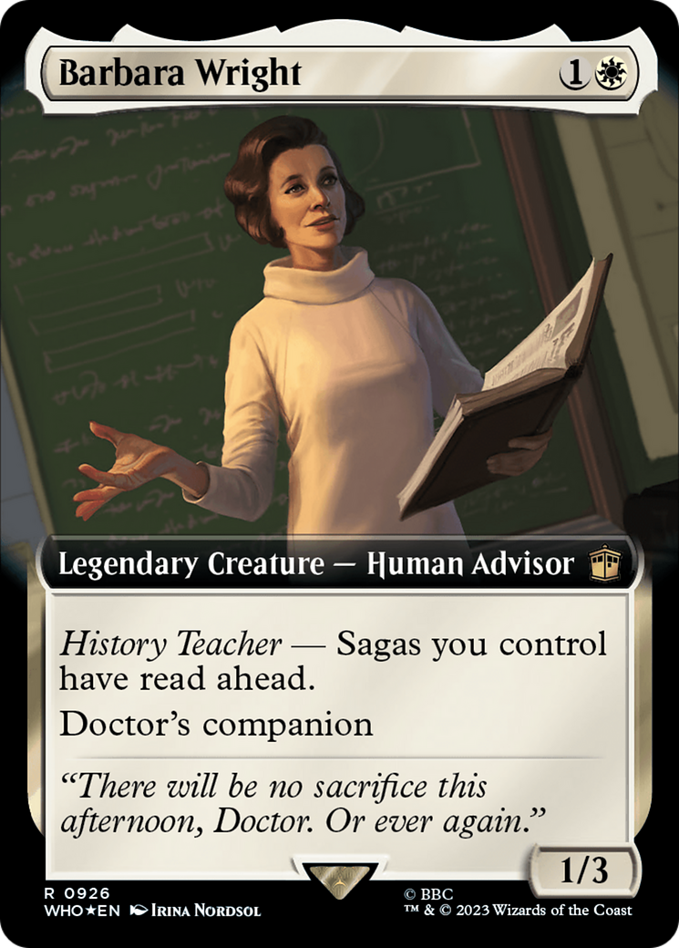 {R} Barbara Wright (Extended Art) (Surge Foil) [Doctor Who][WHO 926]