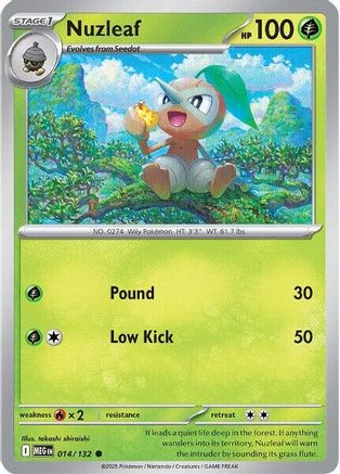 [PKM] Nuzleaf (014/132) [Mega Evolutions: Base Set]