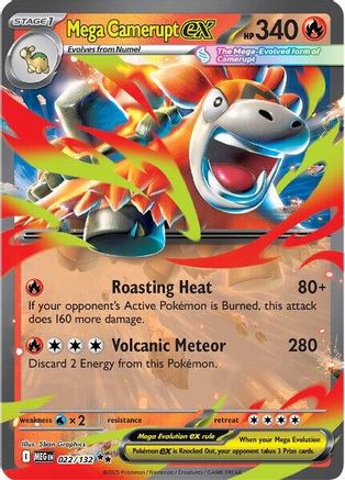 [PKM] Mega Camerupt ex (022/132) [Mega Evolutions: Base Set]
