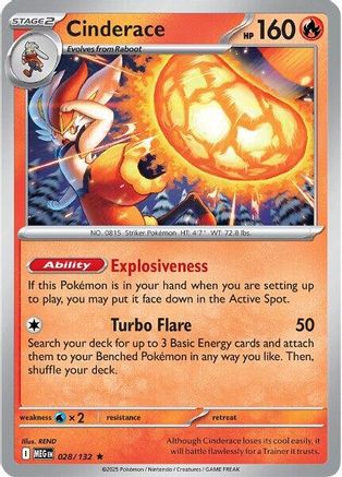 [PKM] Cinderace (028/132) [Mega Evolutions: Base Set]