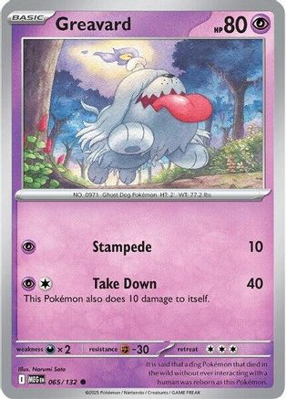 [PKM] Greavard (065/132) [Mega Evolutions: Base Set]