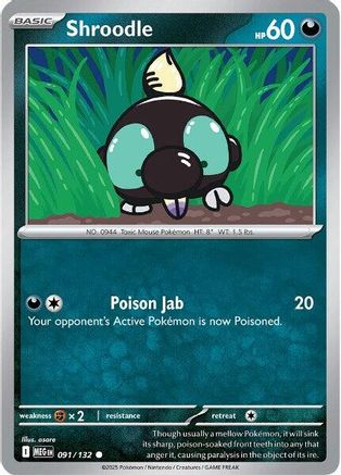 [PKM] Shroodle (091/132) [Mega Evolutions: Base Set]