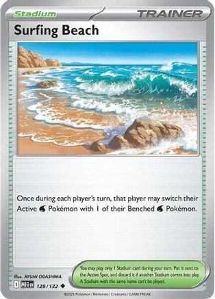 [PKM] Surfing Beach (129/132) [Mega Evolutions: Base Set]